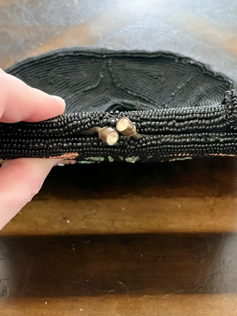 Handmade Vintage 1950s Beaded Floral Purse